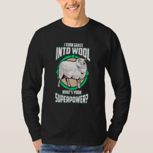 T-shirt Mouton pour animal de ferme Je transforme l'herb