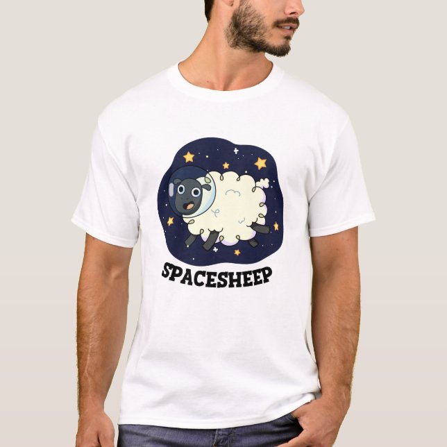 T-shirt Mouton spatial Blague drôle d'astronaute (Devant)