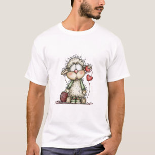 T-shirt Moutons créatifs avec Style Artwork