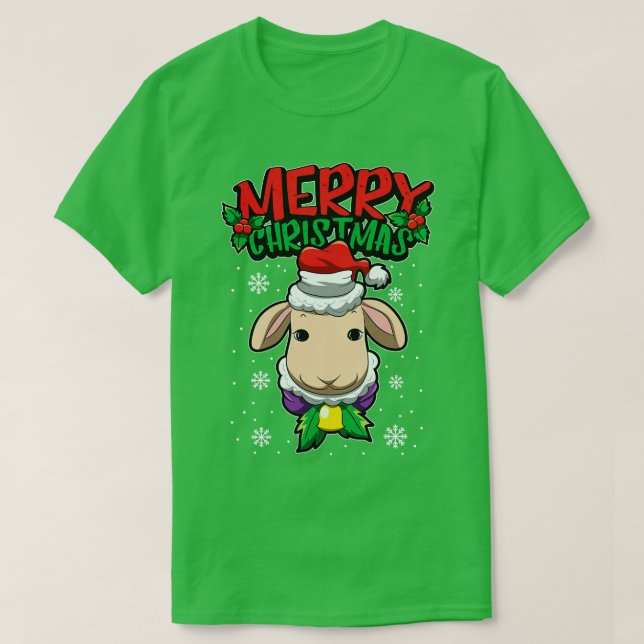 T-shirt Moutons de Noël Sweet Animaux de Noël agneau (Design devant)
