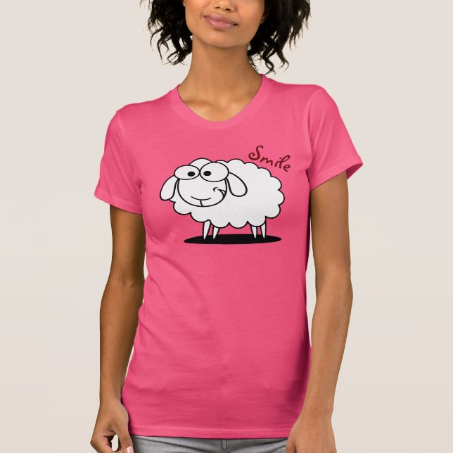 T-shirt Moutons de sourire drôles (Devant)