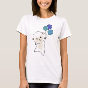 T-shirt Moutons Doux Animaux Mouches Ballons Pour Enfants