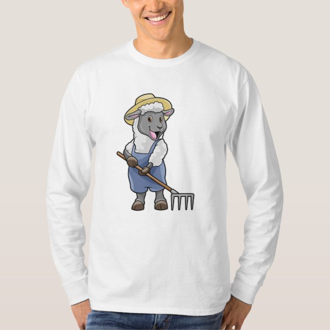 T-shirt Moutons fermiers avec gâteau et Casquette (Devant)