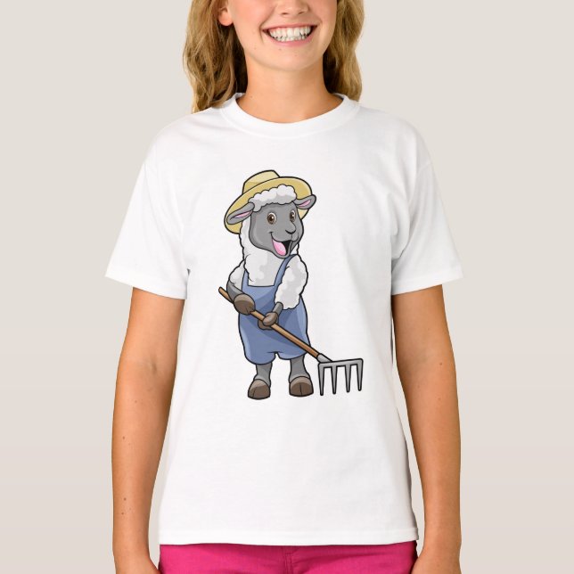 T-shirt Moutons fermiers avec gâteau et Casquette (Devant)