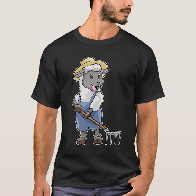 T-shirt Moutons fermiers avec gâteau et Casquette (Devant)