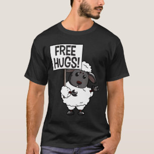 T-shirt Moutons libres Hugs mignons Moutons Tee pour jeune