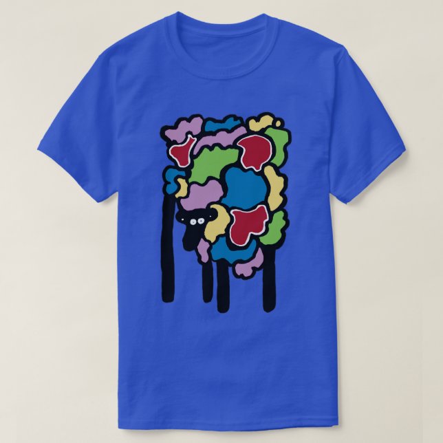 T-shirt Moutons multicolores (Design devant)