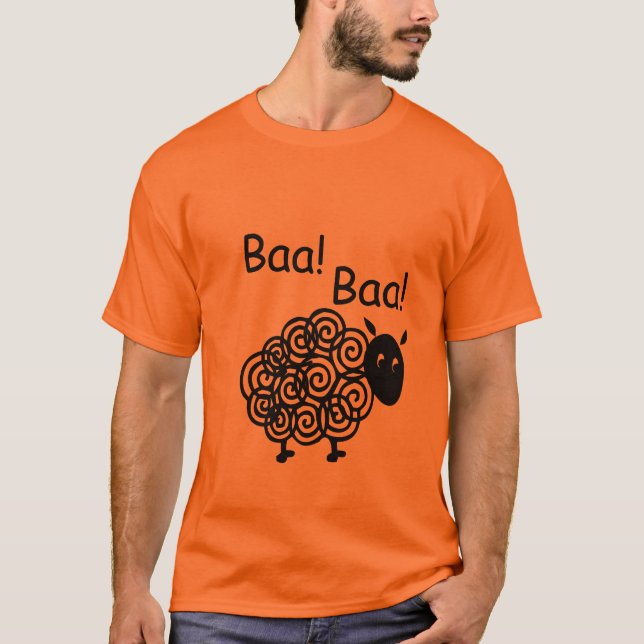 T-shirt Moutons noirs de bêlement de bêlement (Devant)