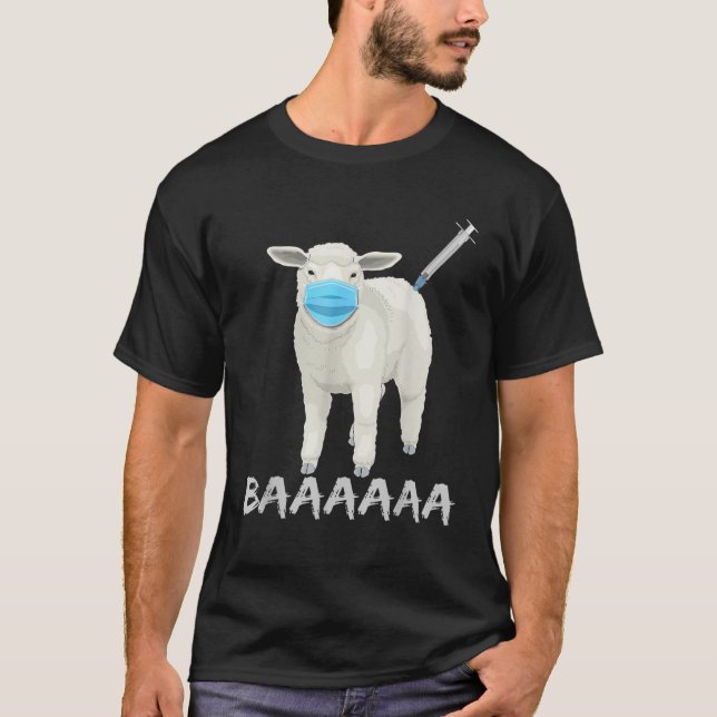 T-shirt Moutons Ou Cheeple Anti-Vaccin Et Masque (Devant)