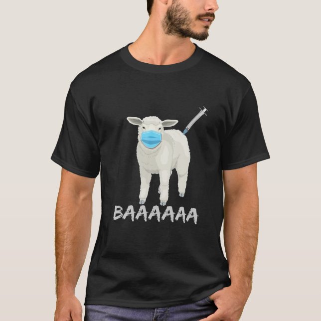 T-shirt Moutons Ou Cheeple Anti-Vaccin Et Masque (Devant)