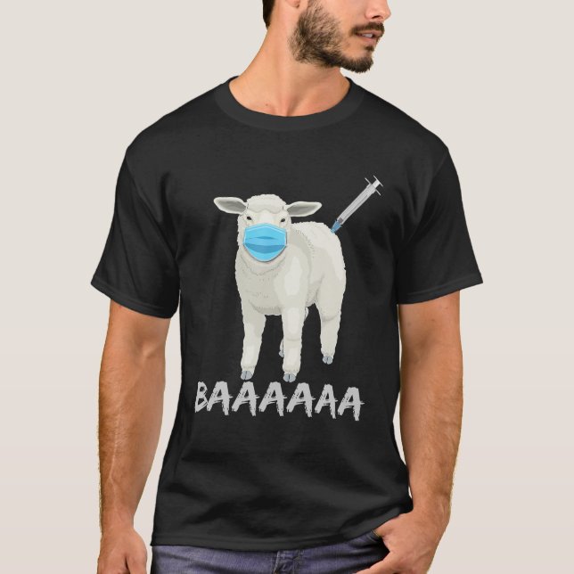 T-shirt Moutons Ou Cheeple Anti-Vaccin Et Masque (Devant)