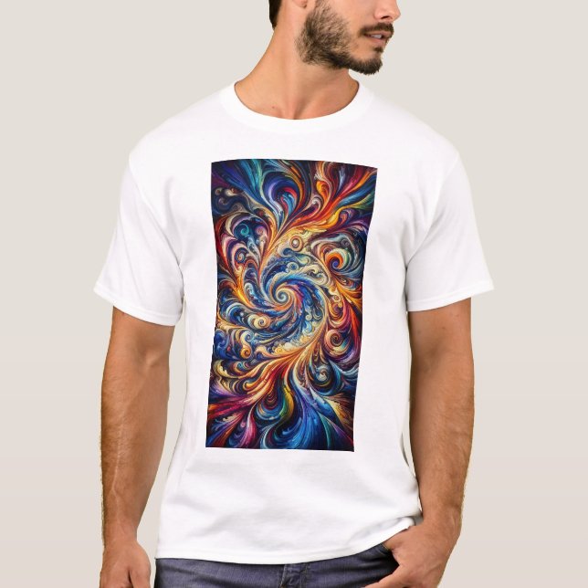 T-shirt Mouvement coloré Art Abstrait (Devant)