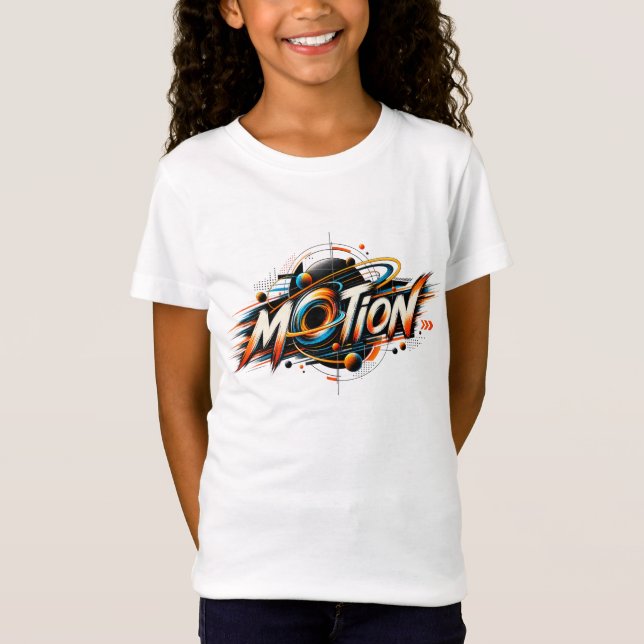 T-Shirt Mouvement – Conception Abstraite Géométrique Dynam (Devant)