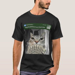 T-shirt Mouvement Détecté Porte Avant Chat Meme