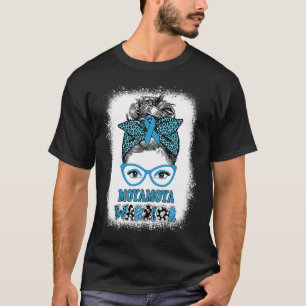 T-shirt Moyamoya Maladie Sensibilisation Messy Bun Blue Ri