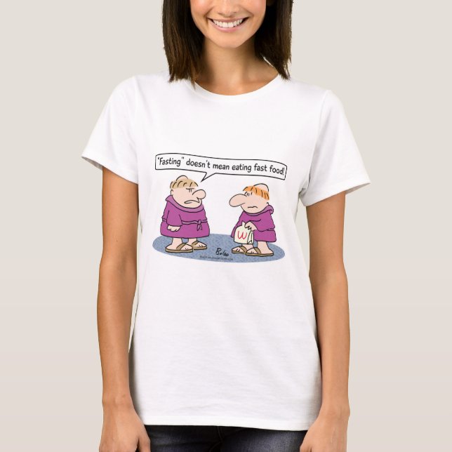 T-shirt moyen de jeûne d'aliments de préparation rapide de (Devant)