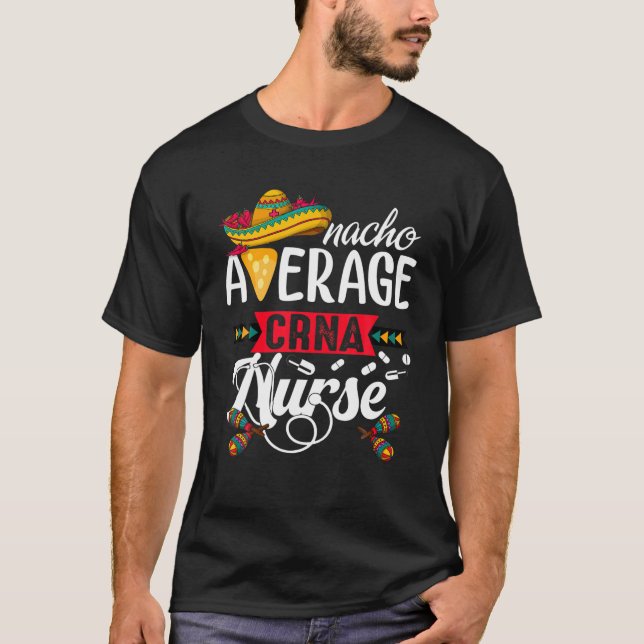 T-shirt Moyenne Certifiée Infirmière Infirmière Anesthetis (Devant)