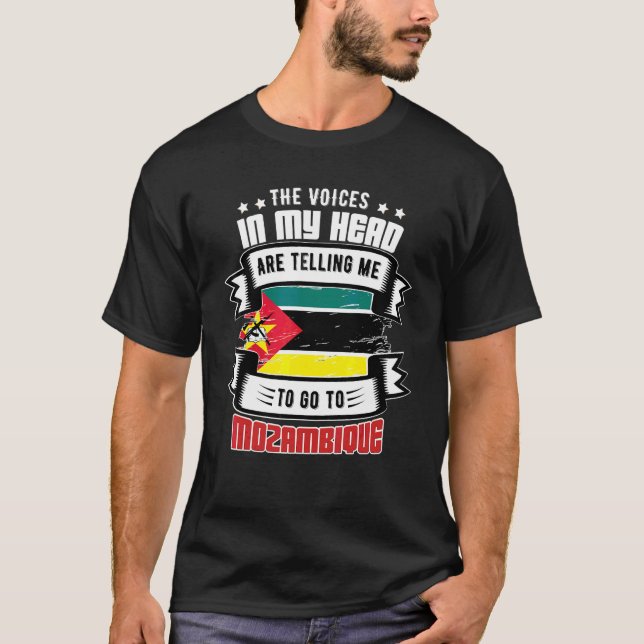 T-shirt Mozambique Dans Ma Tête (Devant)