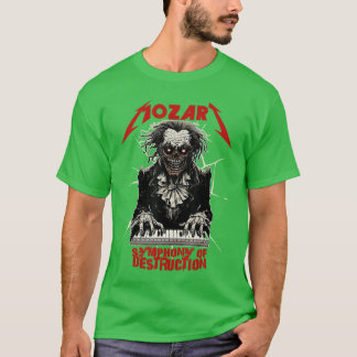 T-shirt MOZART Drôle HeavyMetal s Groupe de Musique Classi
