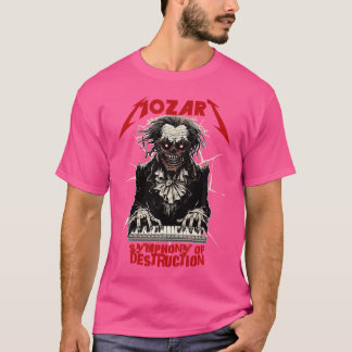 T-shirt Mozart Funny Chemises Lourdes-Métal Ba Musique Cla