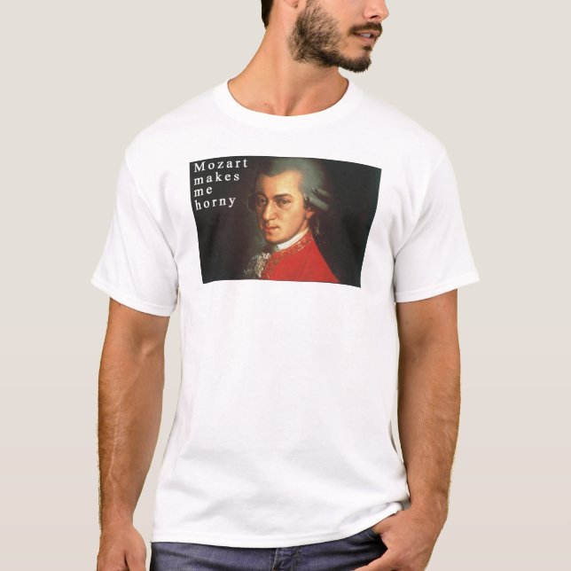 T-shirt Mozart me rend corné (Devant)