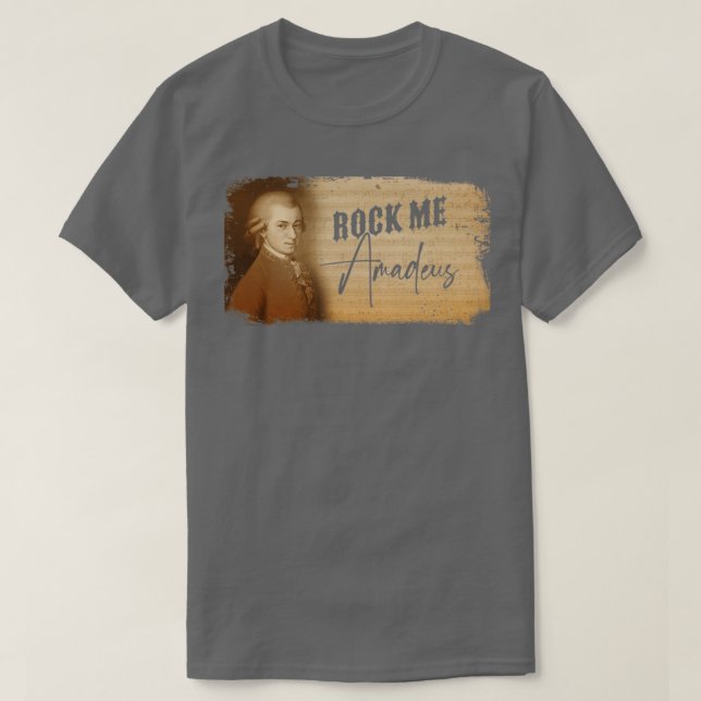 T-shirt Mozart Rock moi Amadeus (Design devant)