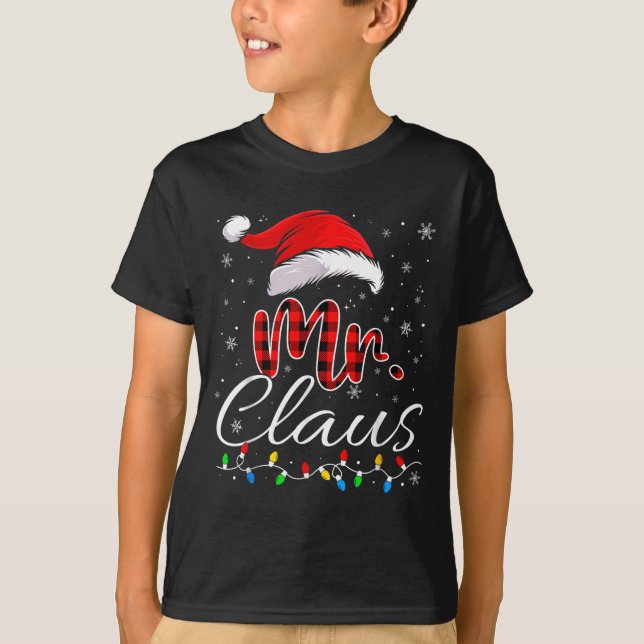 T-shirt Mr And Mrs Claus Couples Matching Christmas Pajama (Devant)