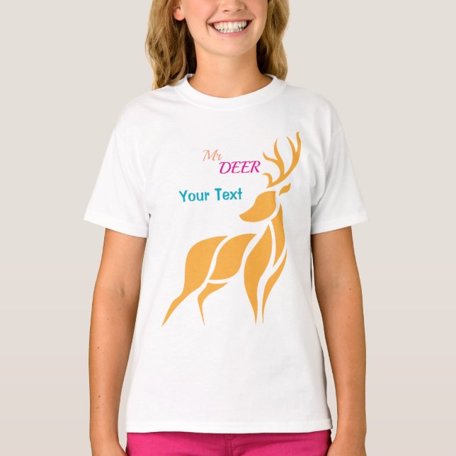 T-shirt Mr. Deer Graphic – Rustic Woodland Style (Devant)