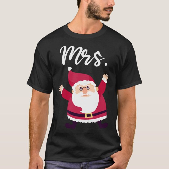 T-shirt Mrs Reindeer Outfit Womens Christmas Matching Coup (Devant)