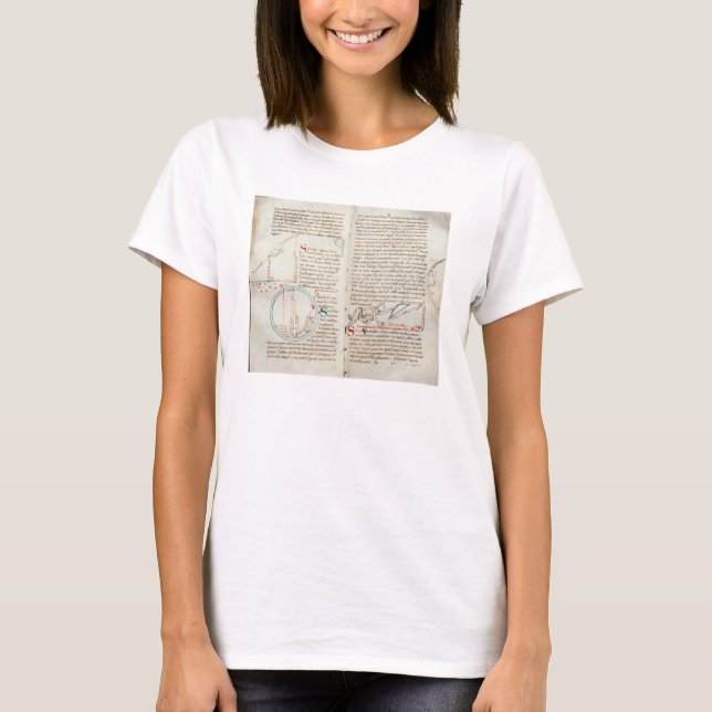 T-shirt Ms 235 f.32 & 33 Géométrie, d'un "Traite d'Astron" (Devant)