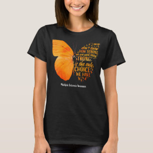T-shirt MS Butterfly Orange Ribbon Multiple Sclerosis Awar