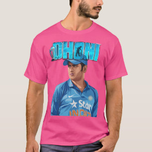 T-shirt MS Dhoni, roi de l'équipe indienne de cricket