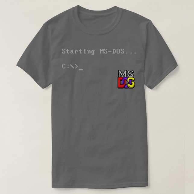 T-shirt MS DOS Prompt Retro Ordinateur Nostalgie Nerd (Design devant)