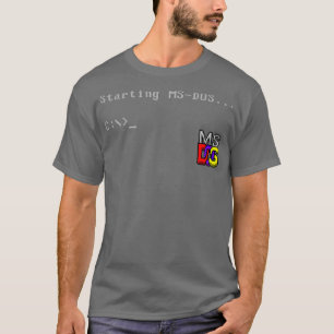 T-shirt MS DOS Prompt Retro Ordinateur Nostalgie Nerd