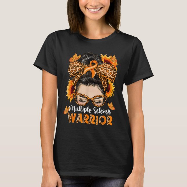 T-shirt Ms Multiple Sclerosis Guerrier Sensibilisation Ora (Devant)
