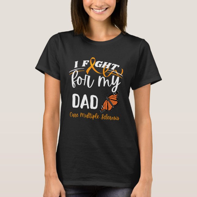 T-shirt MS Sclérose en plaques Sensibilisation Papa Cure M (Devant)