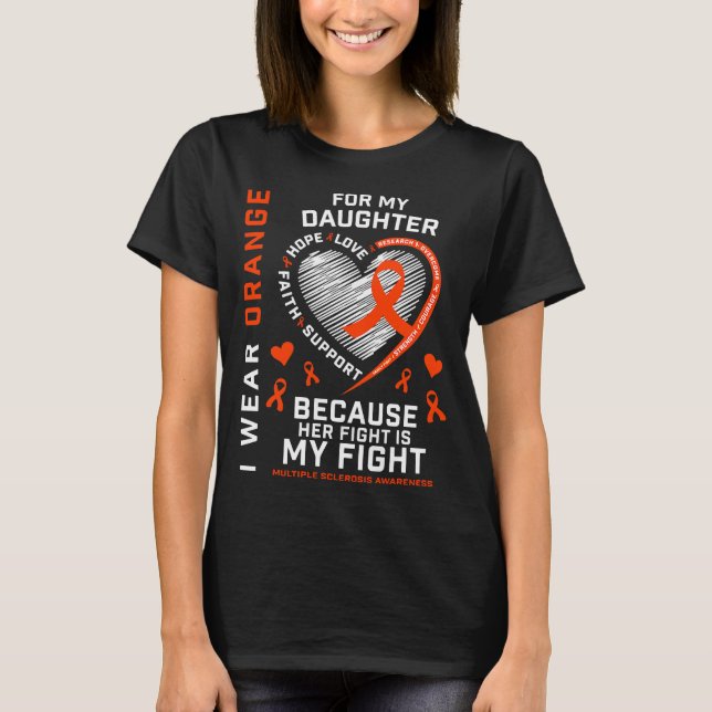 T-shirt MS Venin Apparel Fight Daughter Multiple Sclerosis (Devant)