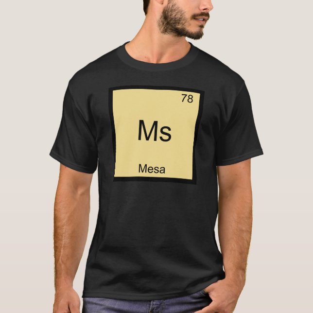 T-Shirt Ms - Ville de Mesa Symbole d'élément de ch (Devant)