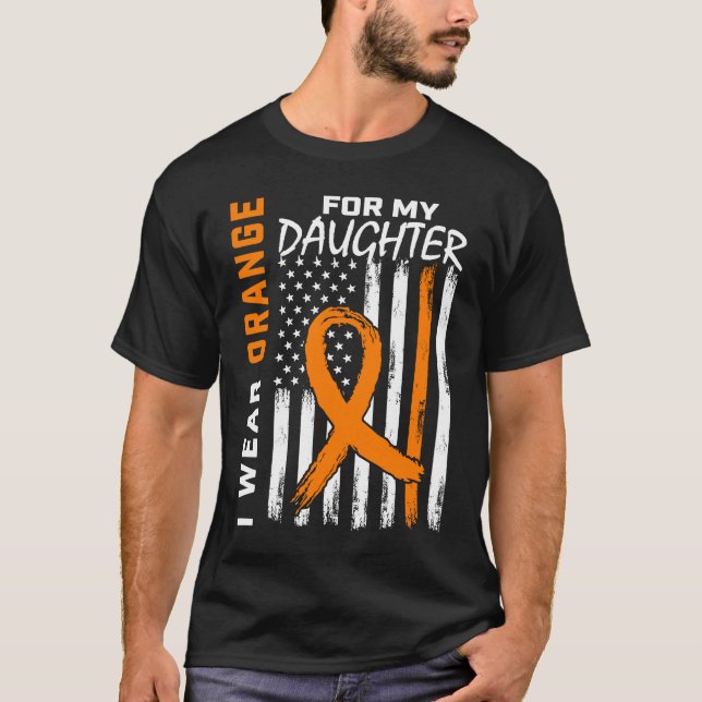 T-shirt MS Wear Orange Daughter Multiple Sclerosis Awarene (Devant)