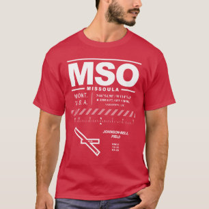 T-shirt MSO de l'aéroport international de Missoul