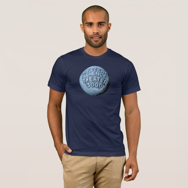 T-shirt MST3K Lune (bleu marine) (Devant entier)