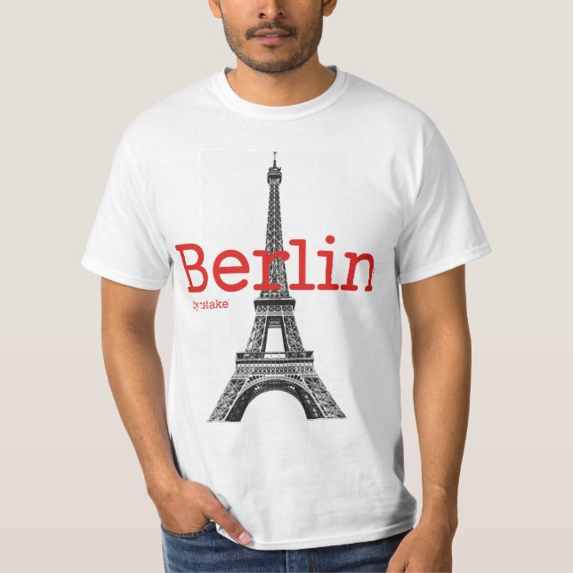 T-shirt Mstake de Berlin et de Tour Eiffel (Devant)