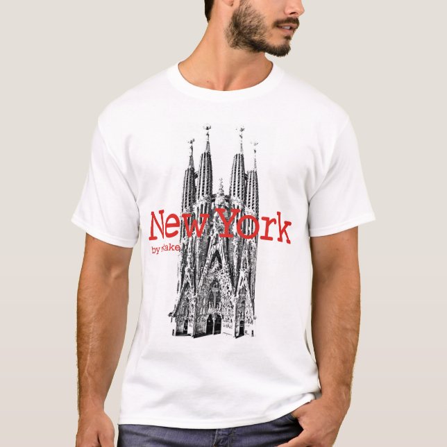 T-shirt Mstake de New York et de Barcelone (Devant)