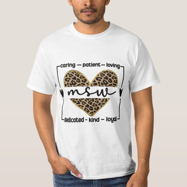 T-shirt MSW Appreciation Social Worker Graduation Master's (Devant)