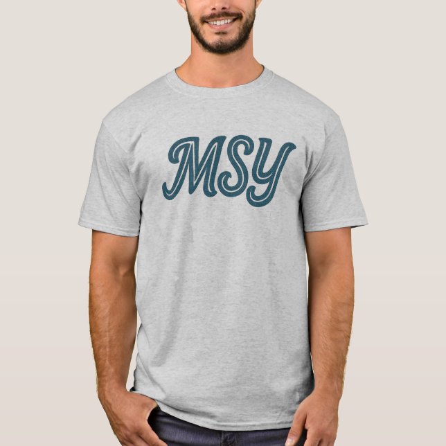 T-shirt MSY New Orleans Airport Code - Louis Armstrong Int (Devant)