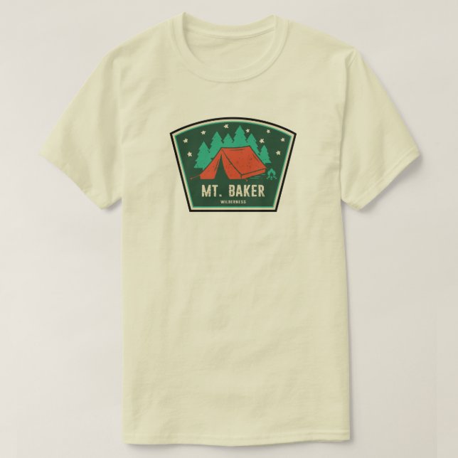 T-shirt Mt. Baker Wilderness Washington Camping (Design devant)