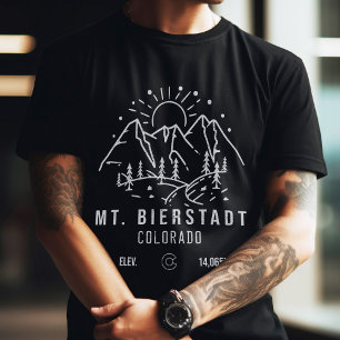 T-shirt Mt Bierstadt Colorado 14ers Montagnes Minimalistes