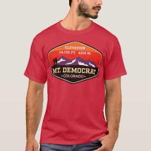 T-shirt Mt Democrat Colorado Insigne d'Escalade de montagn