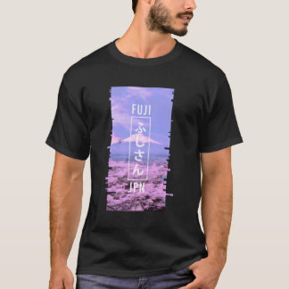 T-shirt Mt Fuji Japon Glitch Art Japonais Otaku Vaporwave