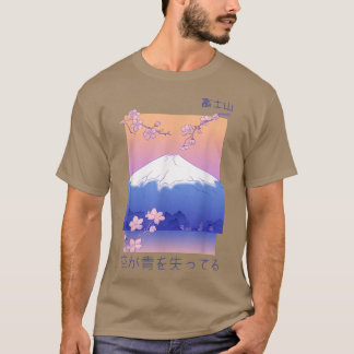 T-shirt Mt Fuji Japonais Sakura Cerise Blossom Vaporwave A